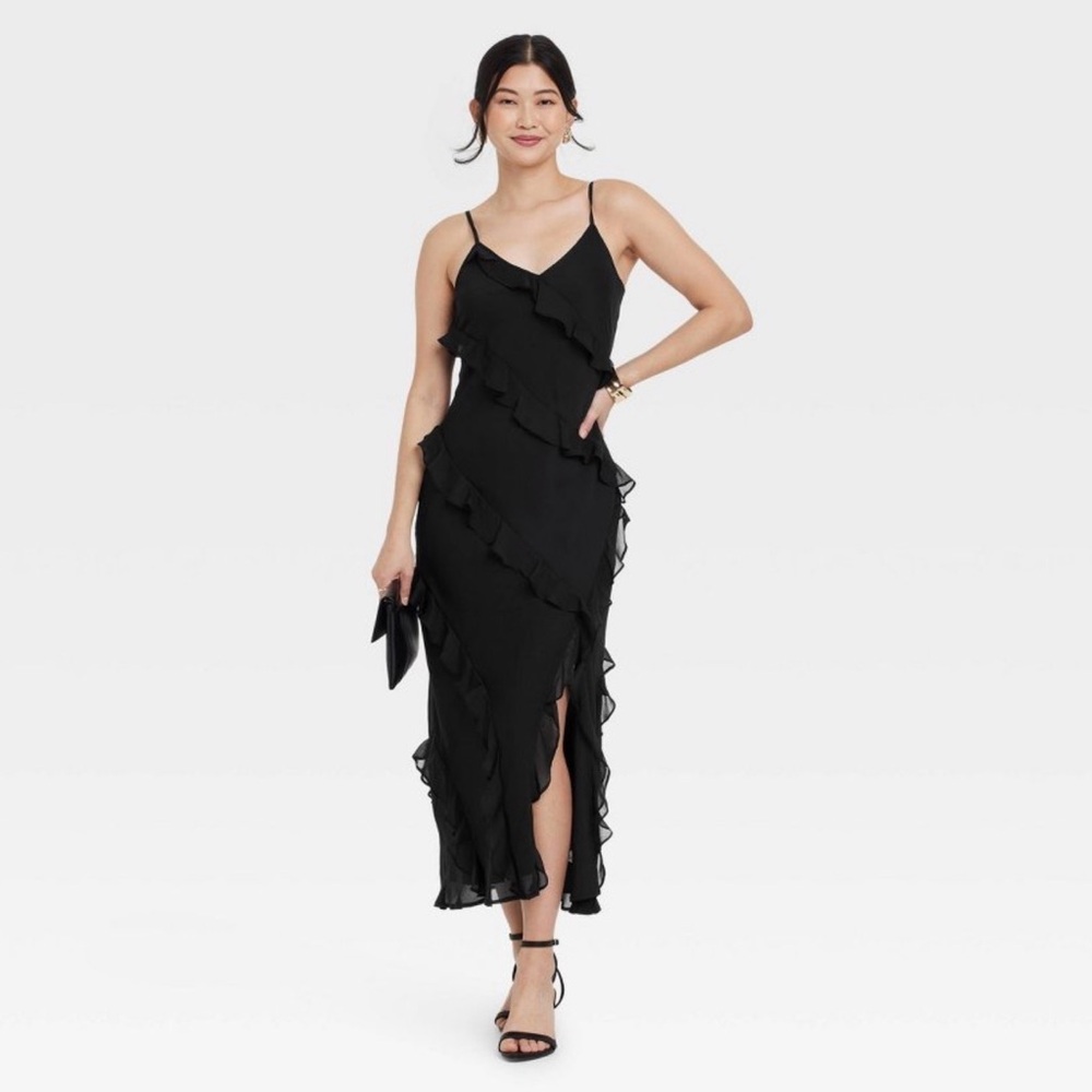 Target Elegant Black Asymmetrical Dress
